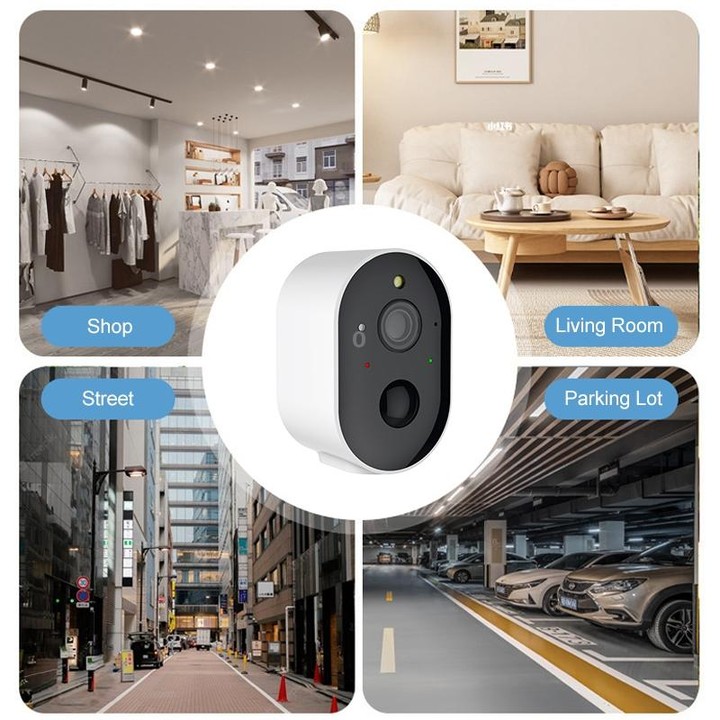 3MP Home Outdoor HD Wireless Surveillance Camera, WiFi Version+5200mAh Battery+Tuya APP(No Plug)
