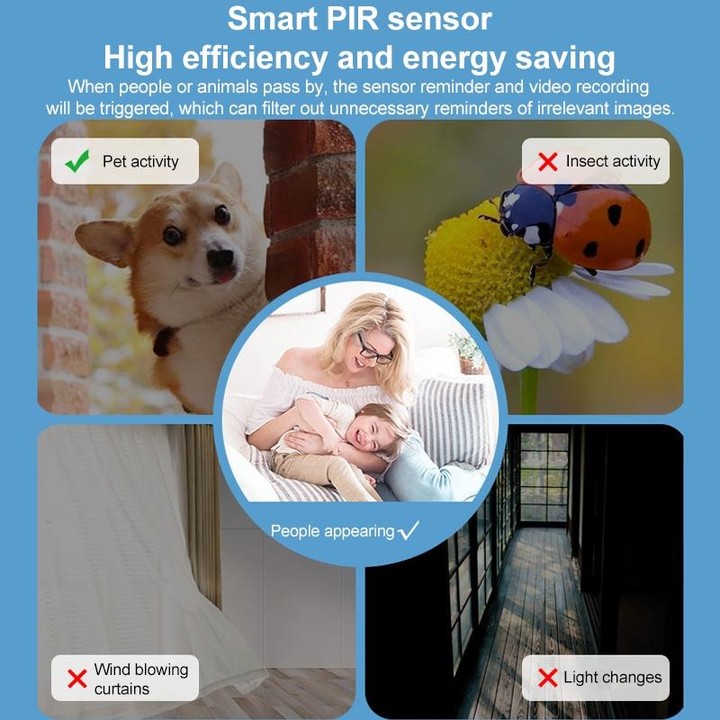3MP Home Outdoor HD Wireless Surveillance Camera, WiFi Version+5200mAh Battery+Tuya APP(No Plug)