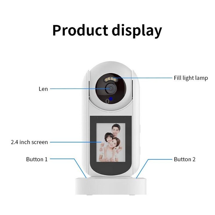 2MP HD Video Call Dual Light Full Color Night Vision WiFi Surveillance Camera(US Plug)