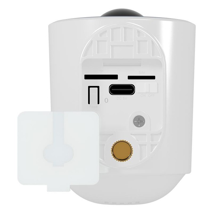 WiFi Tuya Smart Version HD Low Power Consumption Battery Camera, US Plug, Memory Card:64GB(White)