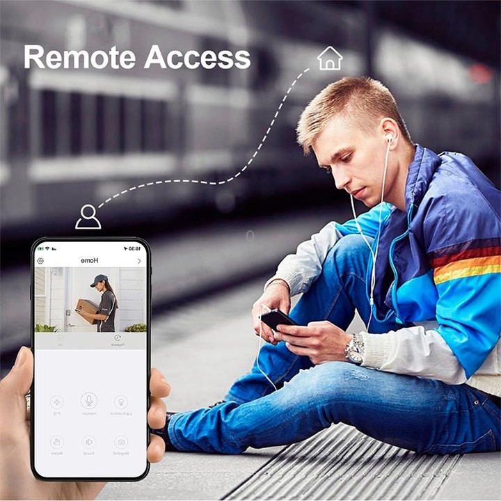 WiFi Tuya Smart Version HD Low Power Consumption Battery Camera, US Plug, Memory Card:64GB(White)