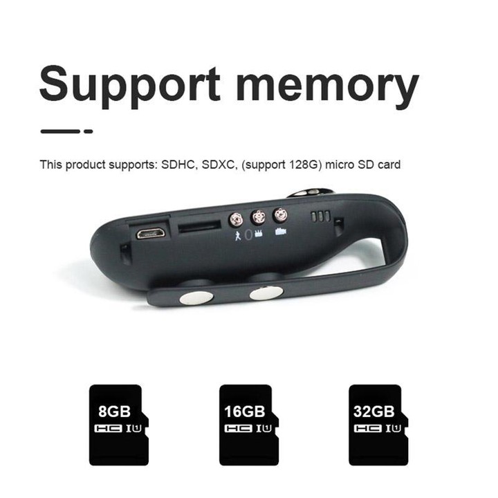 007 1080P HD Video Recorder with Back Clip(Black)