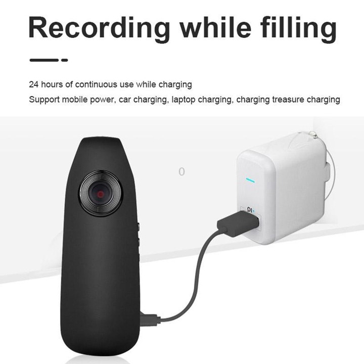 007 1080P HD Video Recorder with Back Clip(Black)