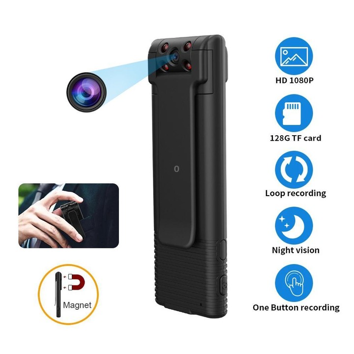 B21 120 Degree Wide Angle 1080P HD Magnetic Recorder(Black)