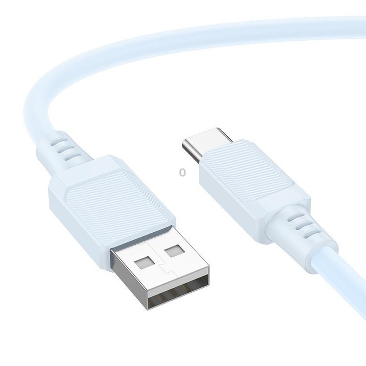 Borofone BX115 Lotto 3A USB to Type-C Charging Cable, Length: 1m(White)
