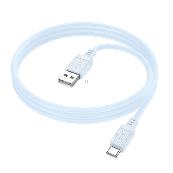 Borofone BX115 Lotto 3A USB to Type-C Charging Cable, Length: 1m(White)
