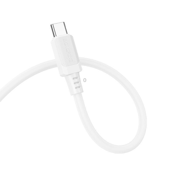 Borofone BX115 Lotto 3A USB to Type-C Charging Cable, Length: 1m(White)