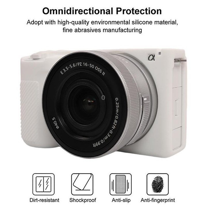 For Sony ZV-E10 II / ZV-E10M2 Glossy Soft Silicone Protective Case(White)
