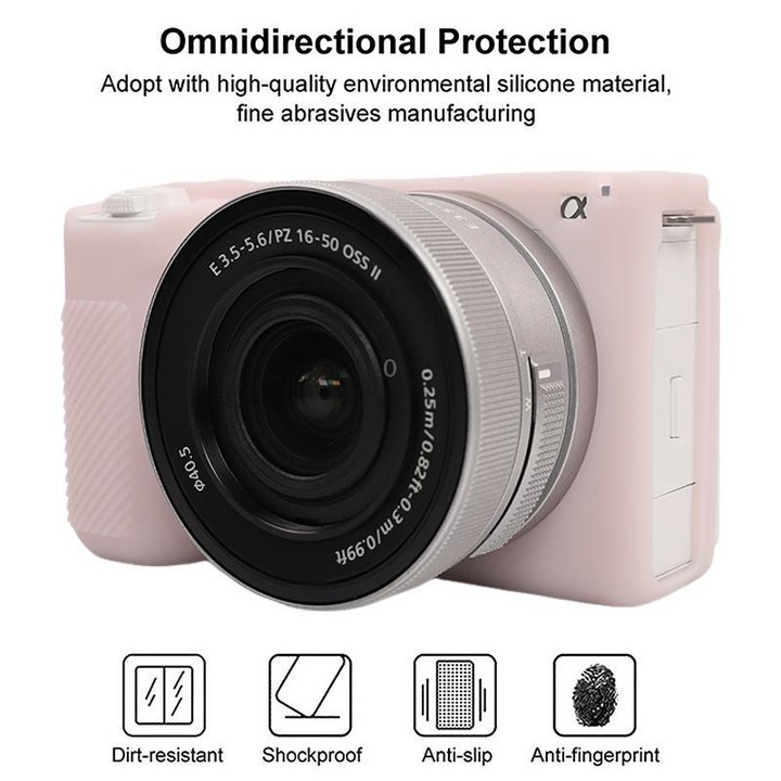 For Sony ZV-E10 II / ZV-E10M2 Glossy Soft Silicone Protective Case(Jelly Pink)