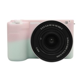 For Sony ZV-E10 II / ZV-E10M2 Glossy Soft Silicone Protective Case(Jelly Pink Green)