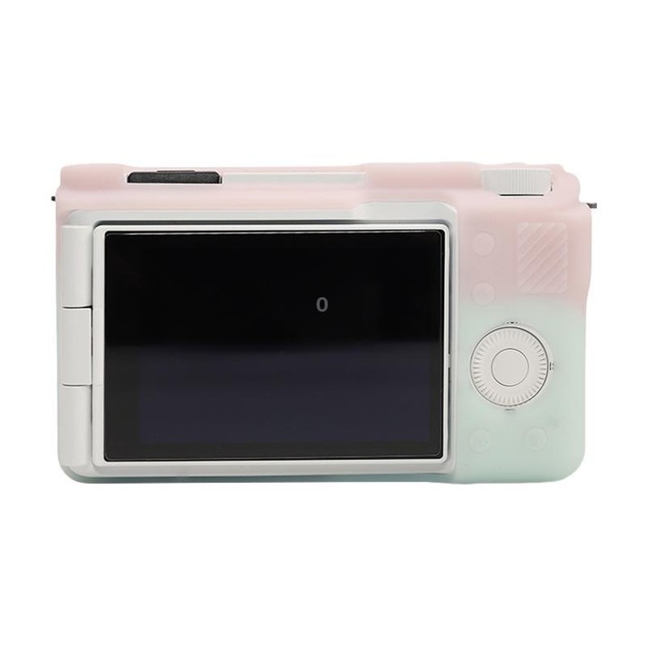 For Sony ZV-E10 II / ZV-E10M2 Glossy Soft Silicone Protective Case(Jelly Pink Green)