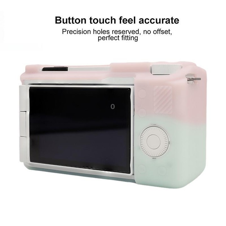 For Sony ZV-E10 II / ZV-E10M2 Glossy Soft Silicone Protective Case(Jelly Pink Green)