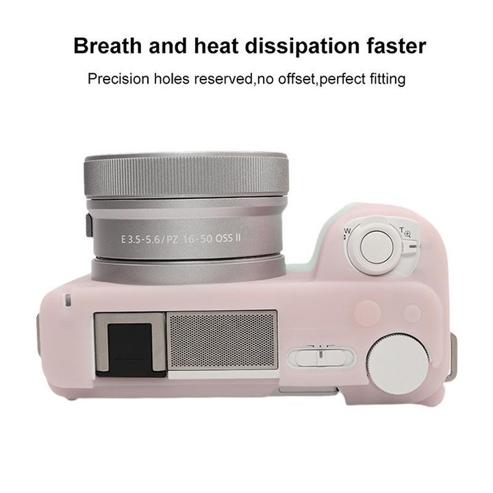 For Sony ZV-E10 II / ZV-E10M2 Glossy Soft Silicone Protective Case(Jelly Pink Green)