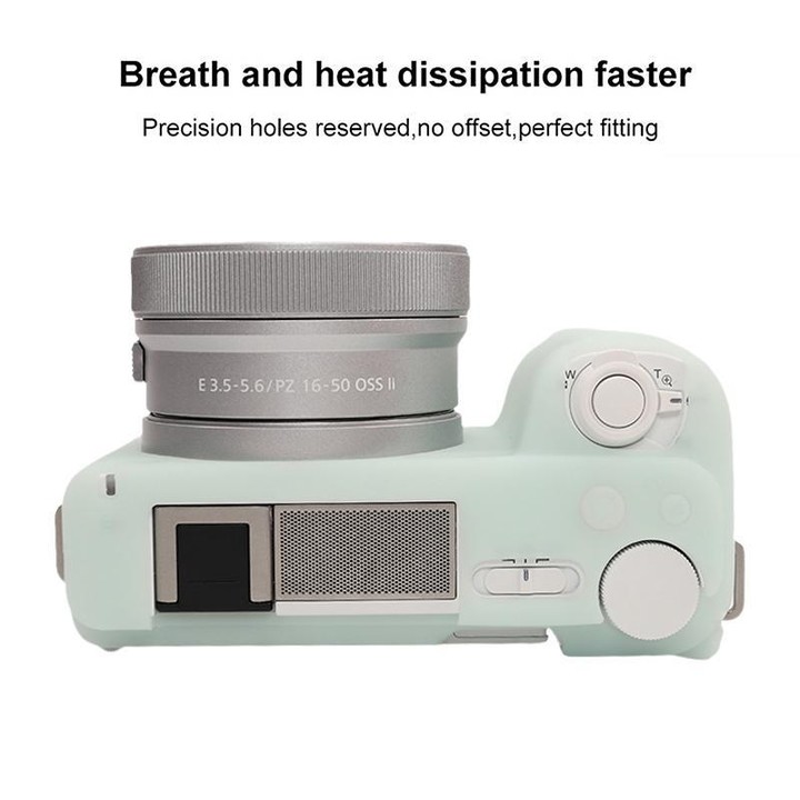 For Sony ZV-E10 II / ZV-E10M2 Glossy Soft Silicone Protective Case(Jelly Green)