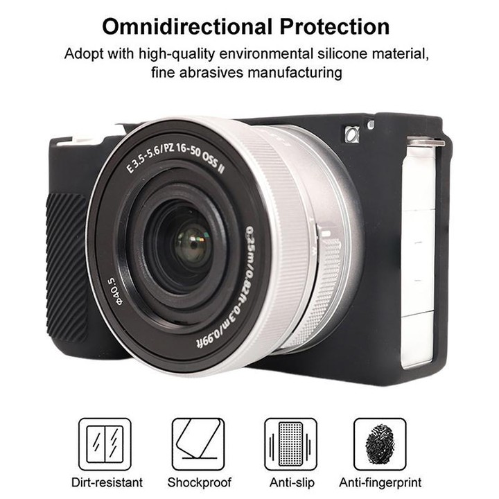 For Sony ZV-E10 II / ZV-E10M2 Glossy Soft Silicone Protective Case(Black)