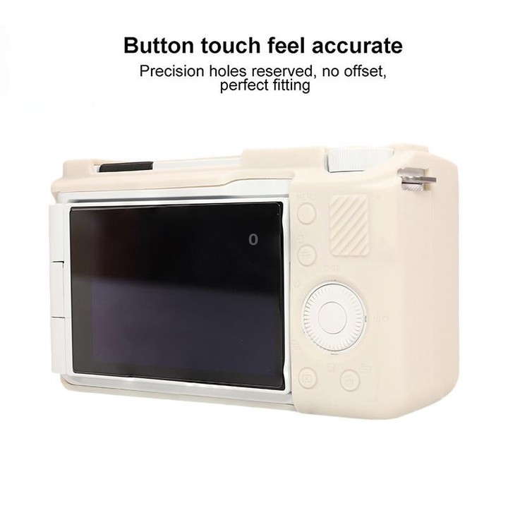 For Sony ZV-E10 II / ZV-E10M2 Glossy Soft Silicone Protective Case(Beige)