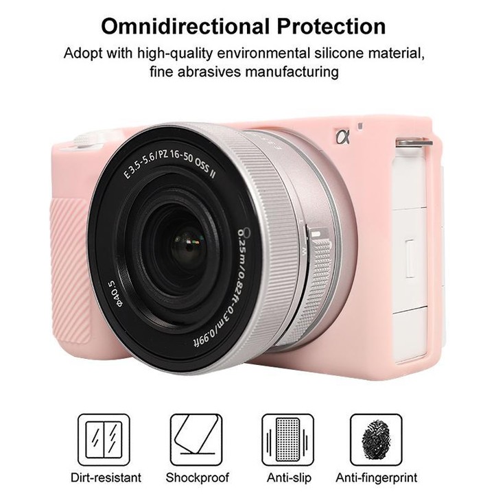 For Sony ZV-E10 II / ZV-E10M2 Glossy Soft Silicone Protective Case(Sweet Smoke Pink)