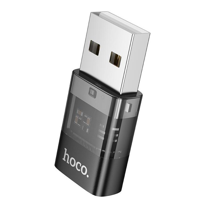 hoco UA36C USB Male to USB-C / Type-C Female OTG Transparent Adapter(Black)