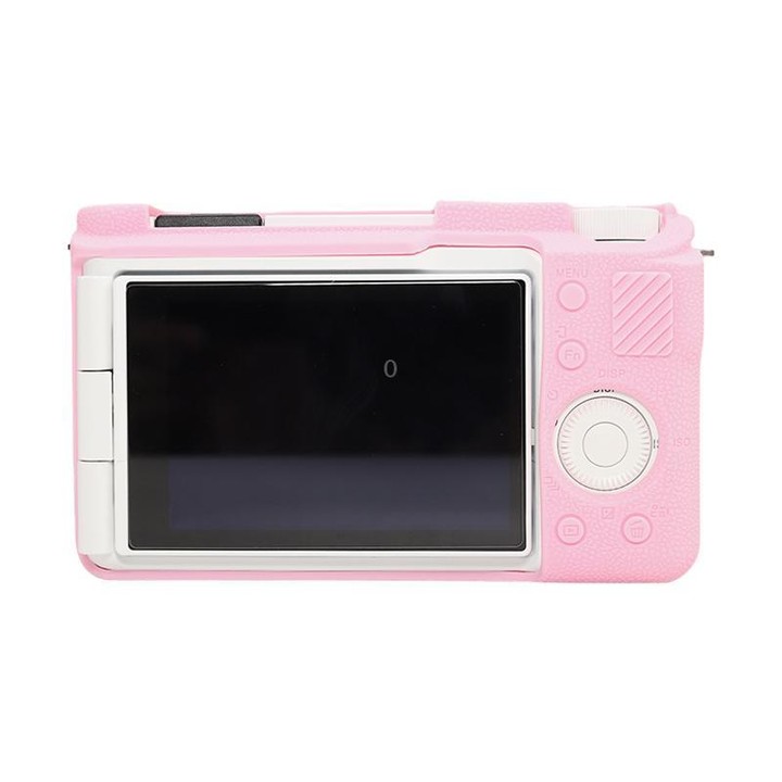 For Sony ZV-E10 II / ZV-E10M2 Litchi Texture Soft Silicone Protective Case(Pink)