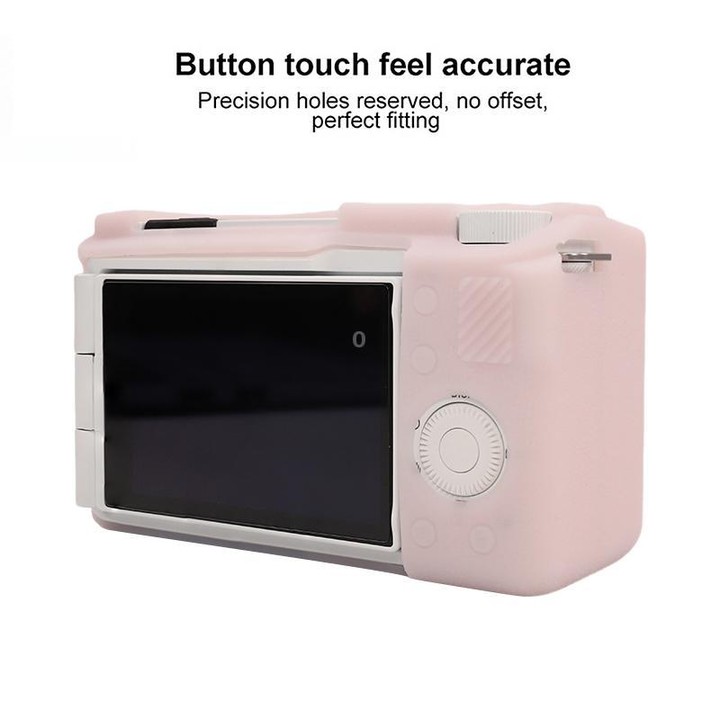 For Sony ZV-E10 II / ZV-E10M2 Litchi Texture Soft Silicone Protective Case(Jelly Pink)