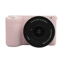 For Sony ZV-E10 II / ZV-E10M2 Litchi Texture Soft Silicone Protective Case(Jelly Pink)