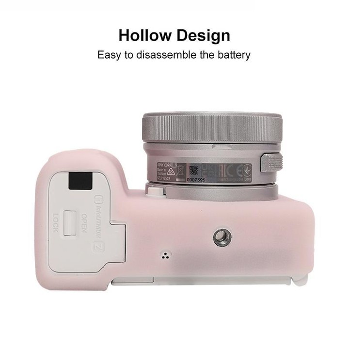 For Sony ZV-E10 II / ZV-E10M2 Litchi Texture Soft Silicone Protective Case(Jelly Pink)