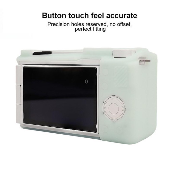 For Sony ZV-E10 II / ZV-E10M2 Litchi Texture Soft Silicone Protective Case(Jelly Green)