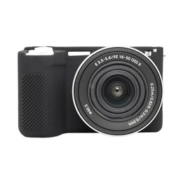 For Sony ZV-E10 II / ZV-E10M2 Litchi Texture Soft Silicone Protective Case(Black)