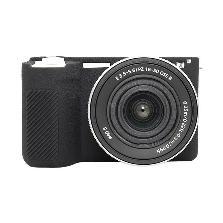 For Sony ZV-E10 II / ZV-E10M2 Litchi Texture Soft Silicone Protective Case(Black)