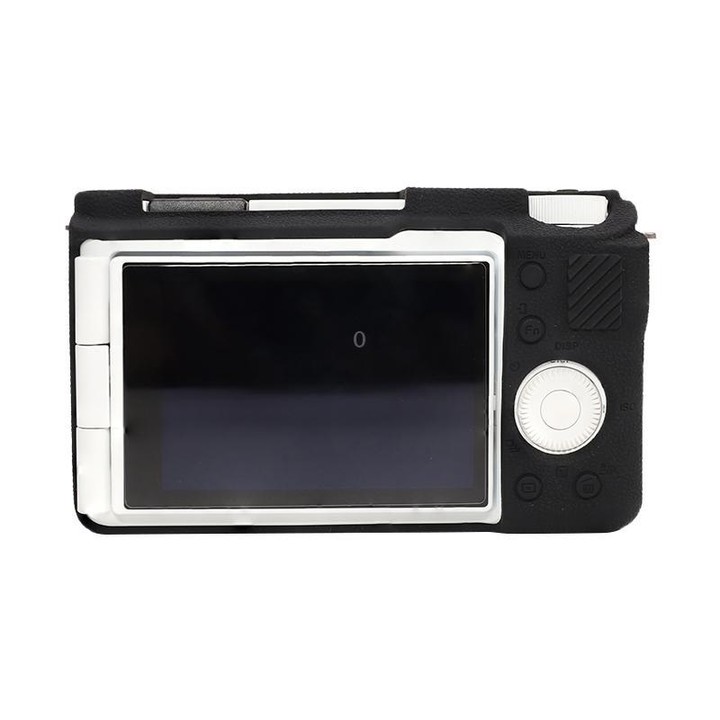 For Sony ZV-E10 II / ZV-E10M2 Litchi Texture Soft Silicone Protective Case(Black)
