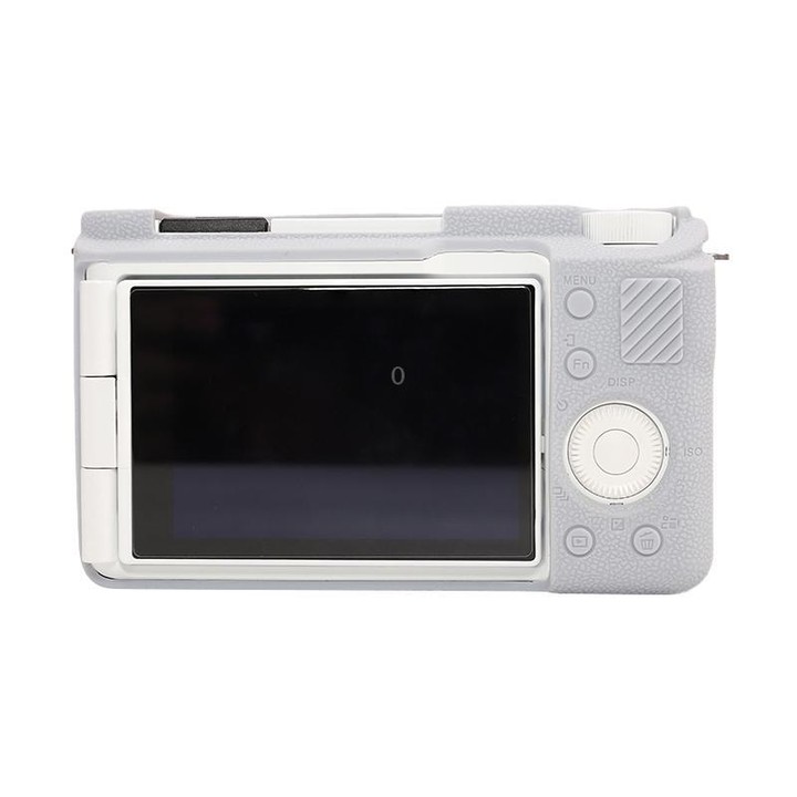 For Sony ZV-E10 II / ZV-E10M2 Litchi Texture Soft Silicone Protective Case(Grey)