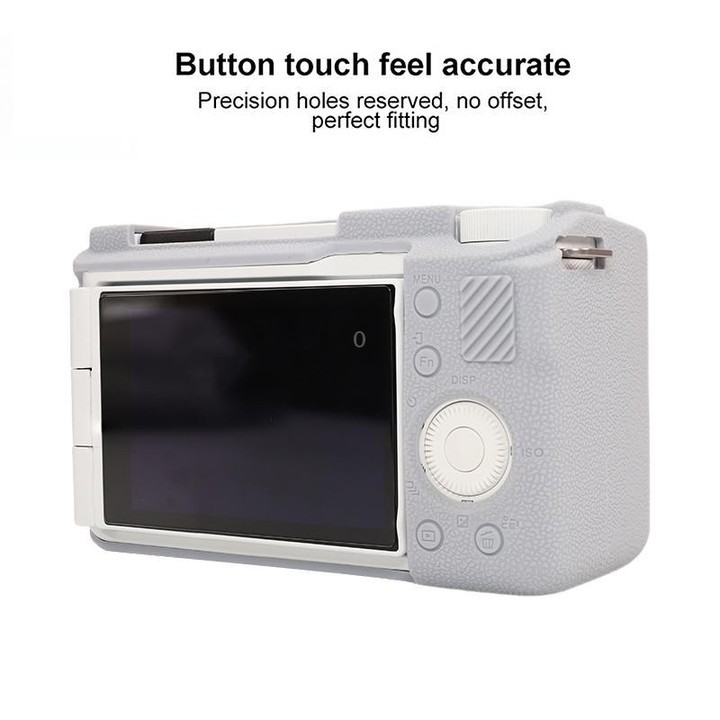 For Sony ZV-E10 II / ZV-E10M2 Litchi Texture Soft Silicone Protective Case(Grey)