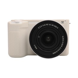 For Sony ZV-E10 II / ZV-E10M2 Litchi Texture Soft Silicone Protective Case(Beige)
