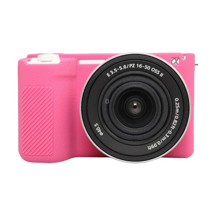 For Sony ZV-E10 II / ZV-E10M2 Litchi Texture Soft Silicone Protective Case(Rose Red)