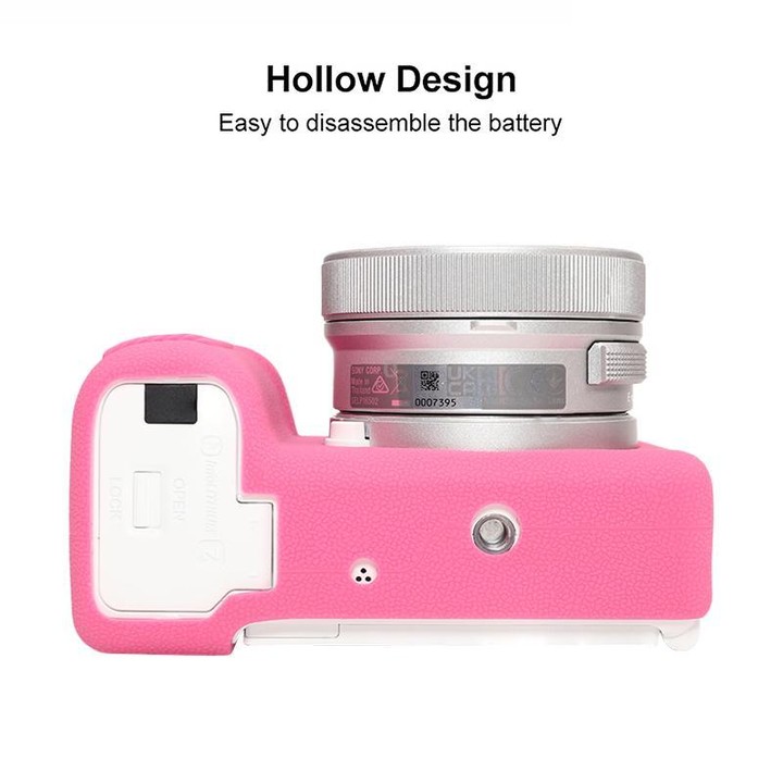 For Sony ZV-E10 II / ZV-E10M2 Litchi Texture Soft Silicone Protective Case(Rose Red)