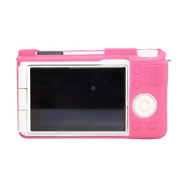 For Sony ZV-E10 II / ZV-E10M2 Litchi Texture Soft Silicone Protective Case(Rose Red)