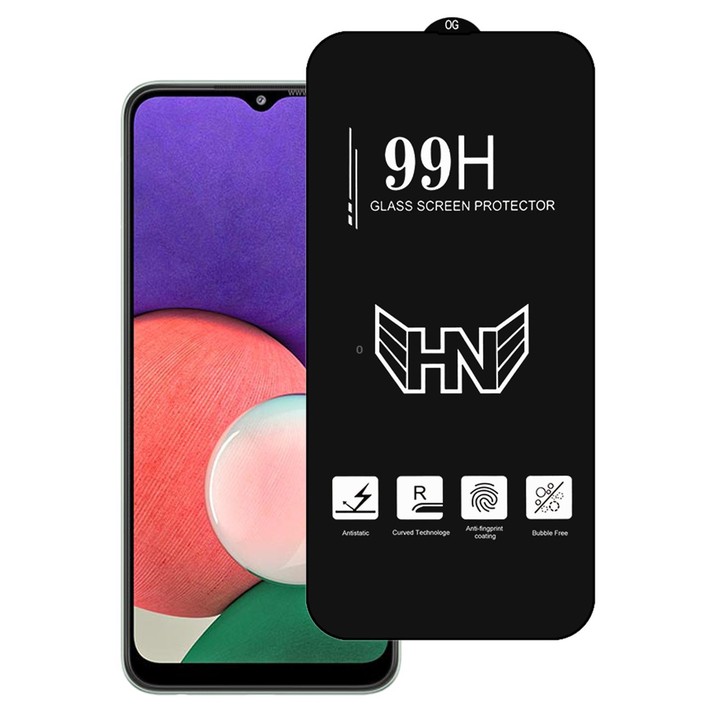 For Samsung Galaxy A22 5G High Aluminum Large Arc Full Screen Tempered Glass Film