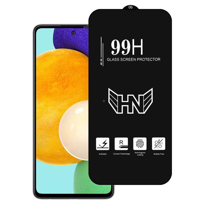 For Samsung Galaxy A52 5G High Aluminum Large Arc Full Screen Tempered Glass Film