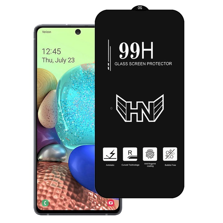 For Samsung Galaxy A71 5G UW High Aluminum Large Arc Full Screen Tempered Glass Film