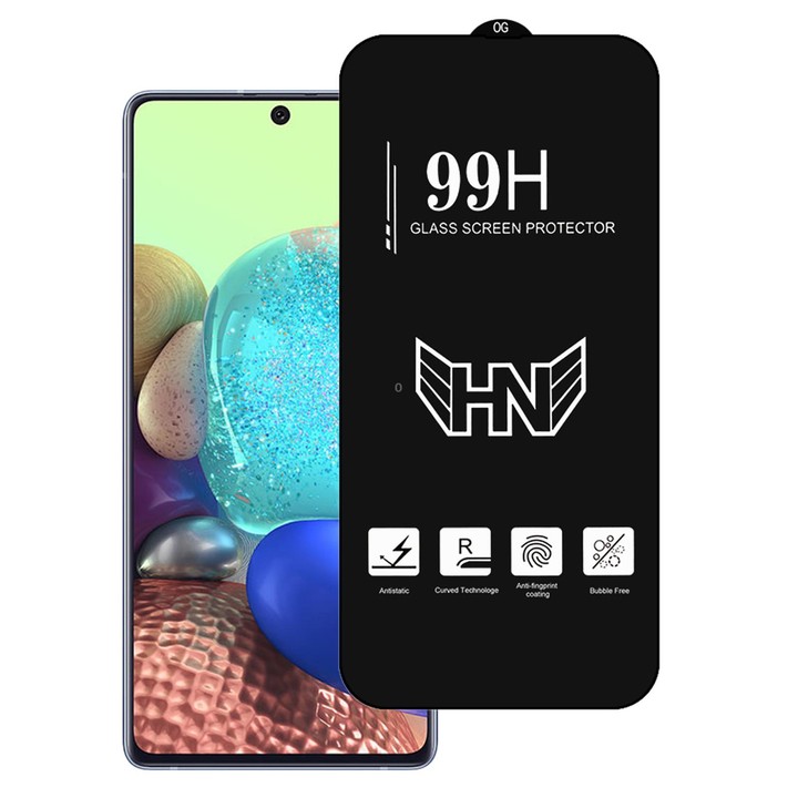 For Samsung Galaxy A71 5G High Aluminum Large Arc Full Screen Tempered Glass Film