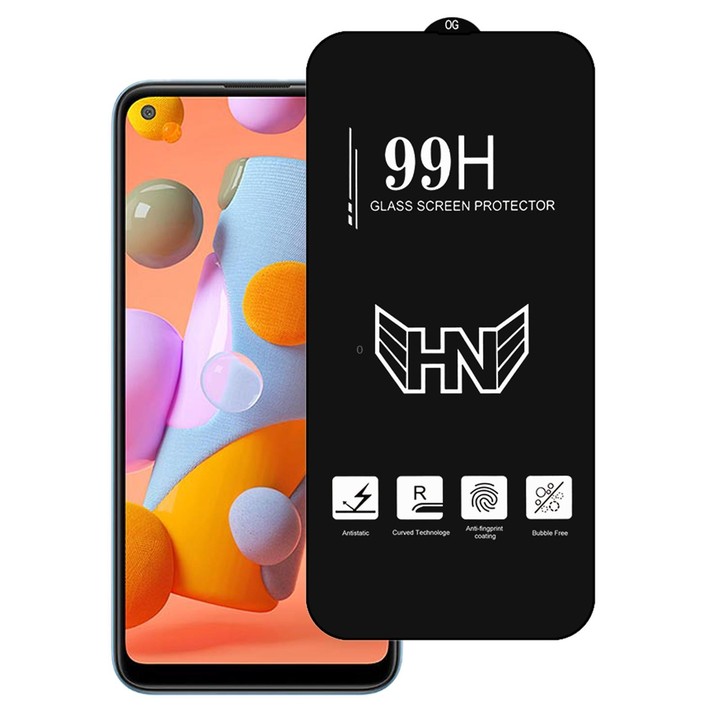 For Samsung Galaxy A11 High Aluminum Large Arc Full Screen Tempered Glass Film