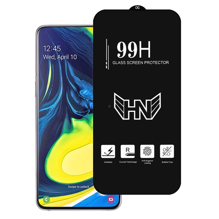 For Samsung Galaxy A80 High Aluminum Large Arc Full Screen Tempered Glass Film