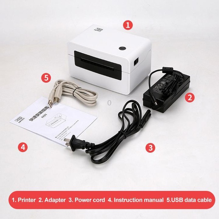 HPRT N31C Computer Version Express Electronic Waybill Printer, Plug:US Plug(White)