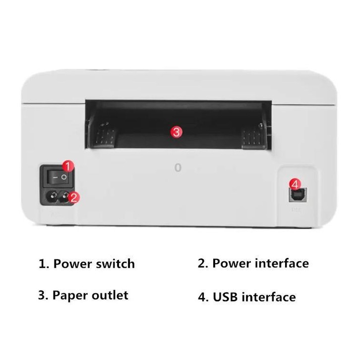 HPRT N41 Computer Version Express Electronic Waybill Printer, Plug:EU Plug(White)