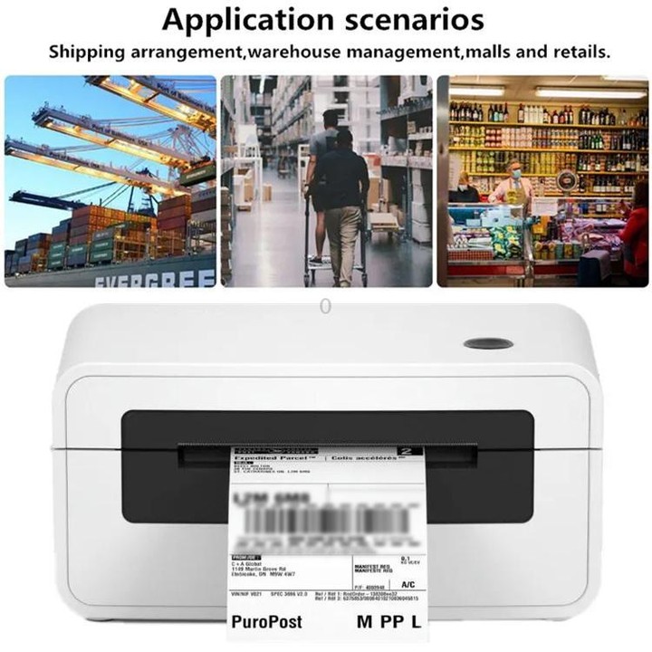 HPRT N41 Computer Version Express Electronic Waybill Printer, Plug:UK Plug(White)