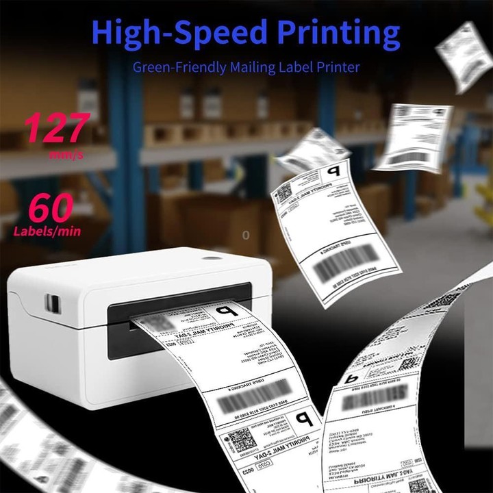 HPRT N41 Computer Version Express Electronic Waybill Printer, Plug:US Plug(White)