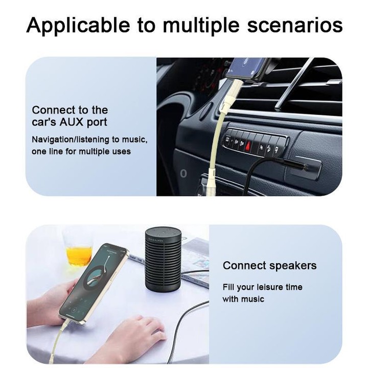 09U-JT Type-C to 3.5mm Earphone Audio Adapter(Apricot)