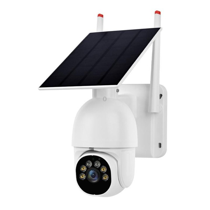 1080P Outdoor Low Power Solar Panel HD WiFi Surveillance Camera, without Battery(White)