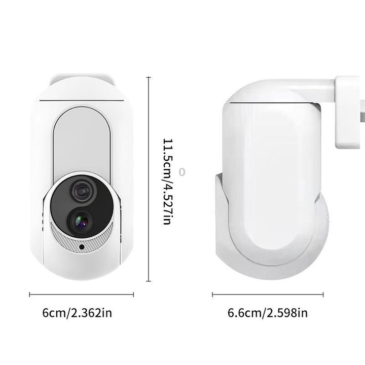 Home Socket Type WiFi Surveillance Camera Support Night Vision & Two-way Intercom, US Plug(White)
