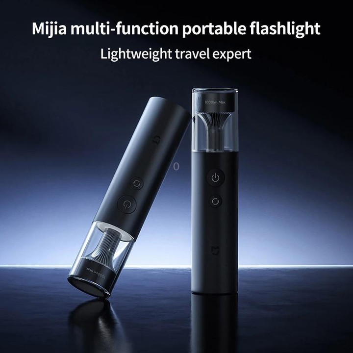 Original Xiaomi Mijia Multifunctional Portable Flashlight 1000LM IP65 Protection(Metal Grey)